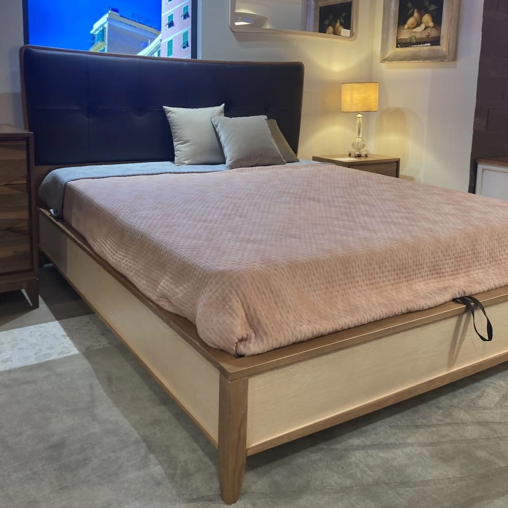 MG009753-Letto moderno testiera pelle-MOBILSTIL-GENOVA